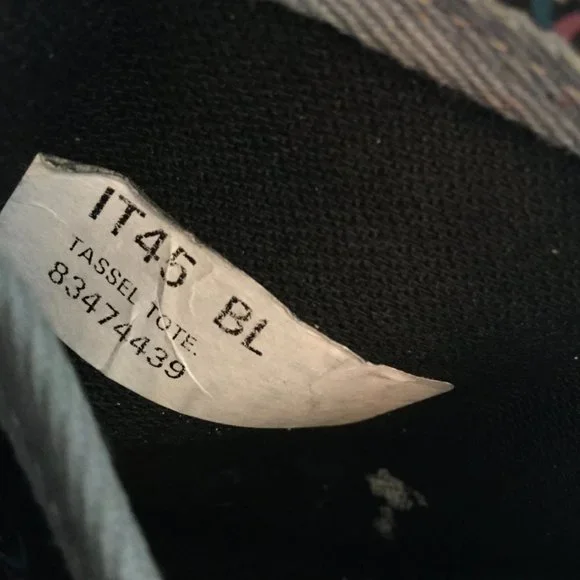 Vintage 90s Dooney & Bourke Colorful Signature Logo Tassel Handbag - Picture 6 of 12